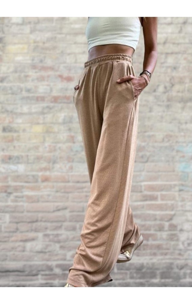 Pasaklı Giyim Kadın Dokulu Pantolon 3453 Camel