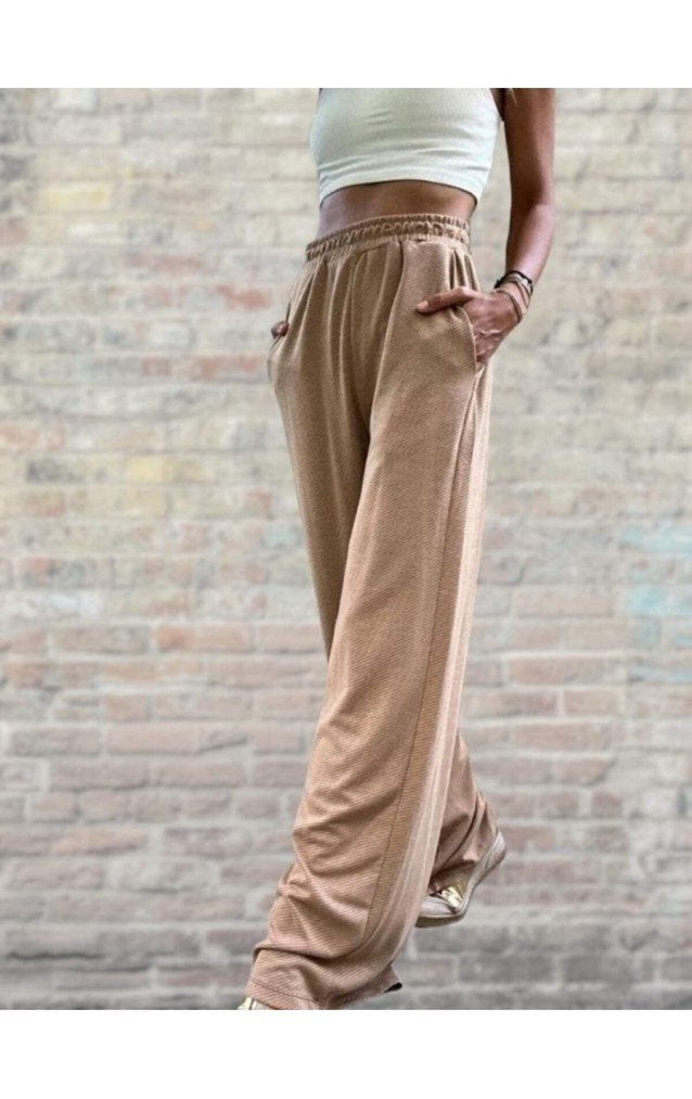 Pasaklı Giyim Kadın Dokulu Pantolon 3453 Camel