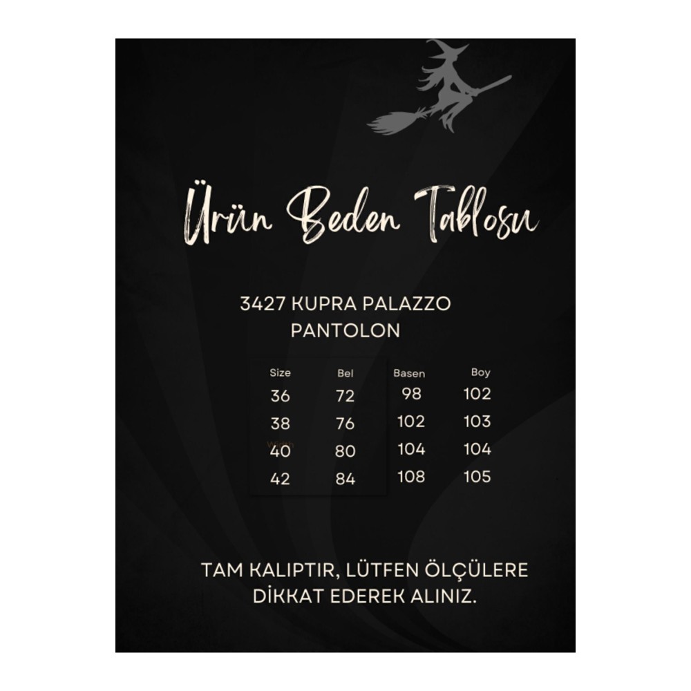 Pasaklı Giyim Pasaklı Giyim Kupra İpek Palazzo Pantolon Taş - Premium Kadın Giyim