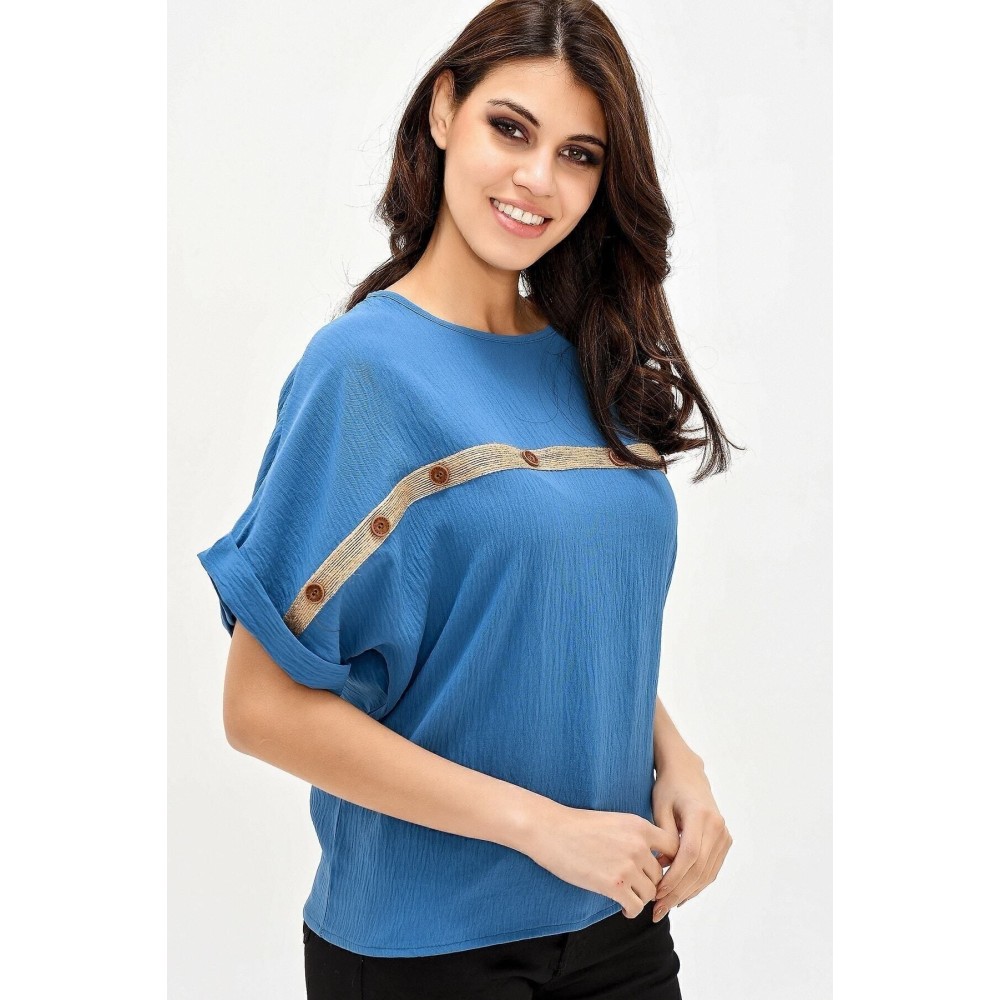 Pasaklı Giyim Pasaklı Giyim Kadın Bluz İndigo - Premium Kadın Giyim