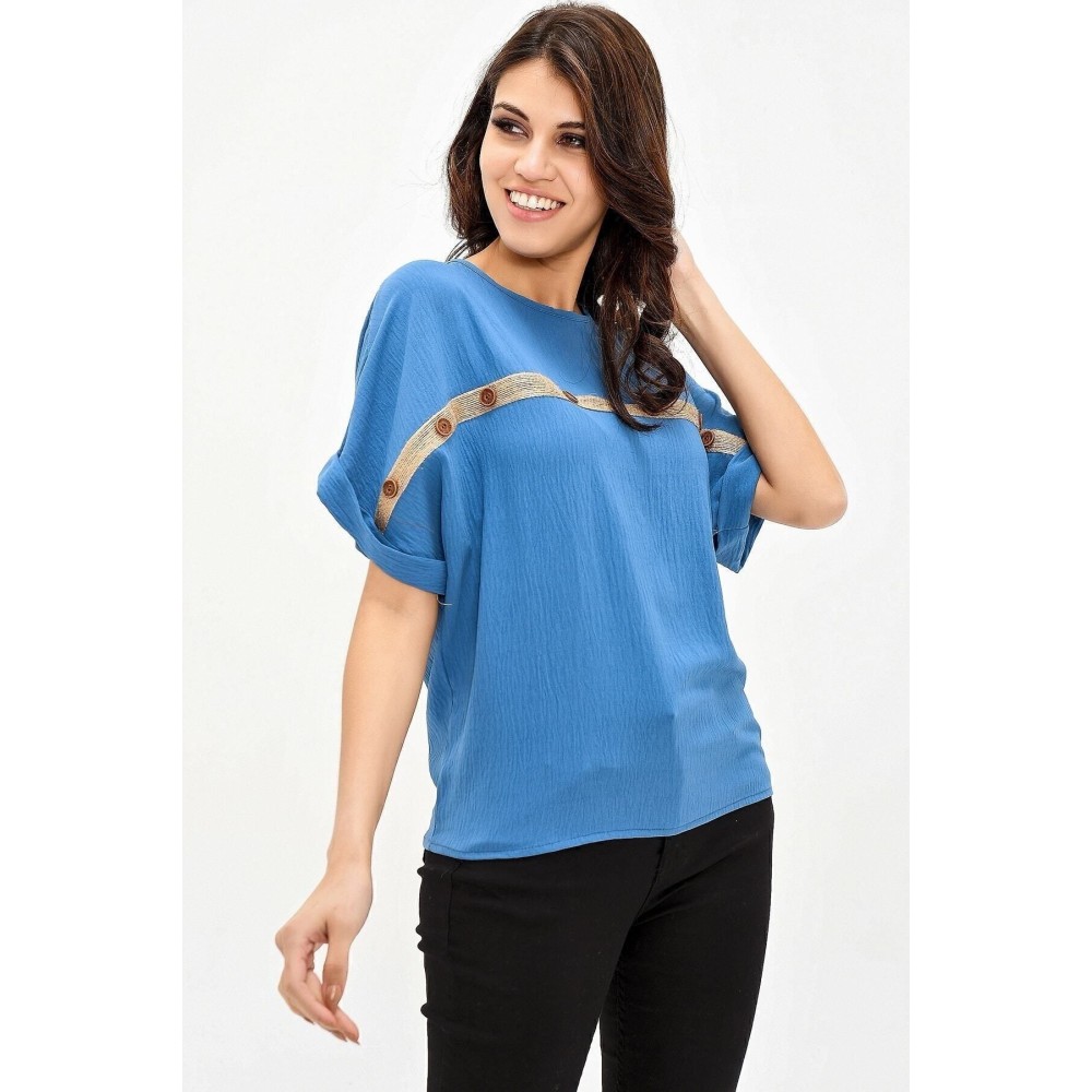 Pasaklı Giyim Pasaklı Giyim Kadın Bluz İndigo - Premium Kadın Giyim