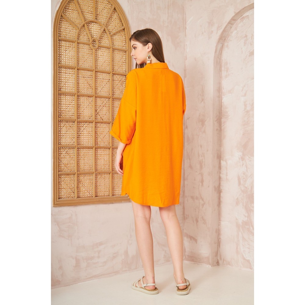 Pasaklı Giyim Pasaklı Giyim Kadın Tunik Elbise Turuncu - Premium Kadın Giyim