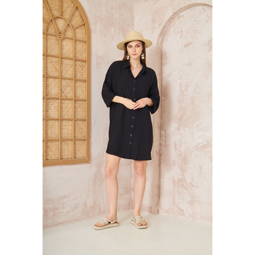 Pasaklı Giyim Pasaklı Giyim Kadın Tunik Elbise Siyah - Premium Kadın Giyim