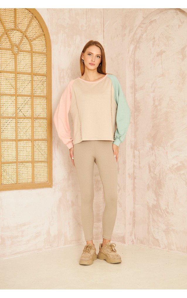 Pasaklı Giyim Kadın Sweatshirt 3472230 Bej