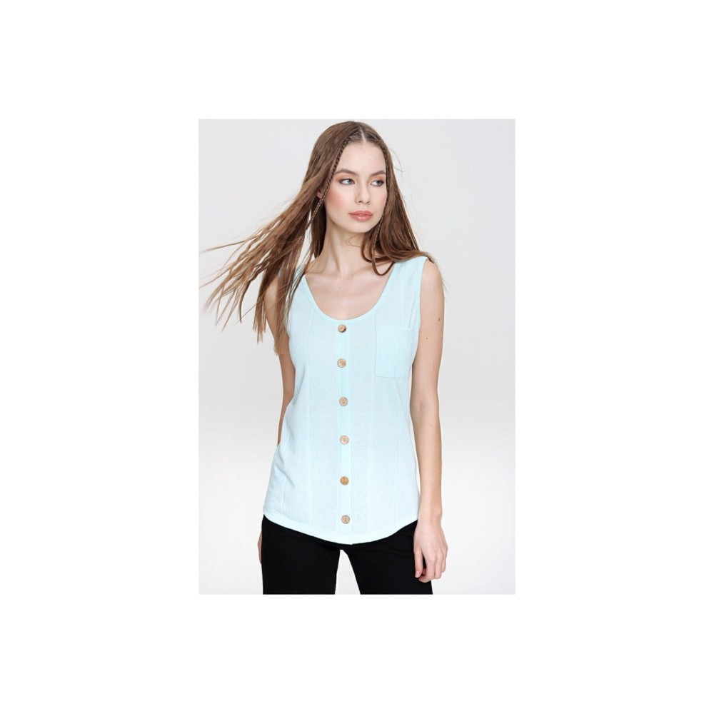 Pasaklı Giyim Pasaklı Giyim Kadın Örme Bluz Suyeşili - Premium Kadın Giyim