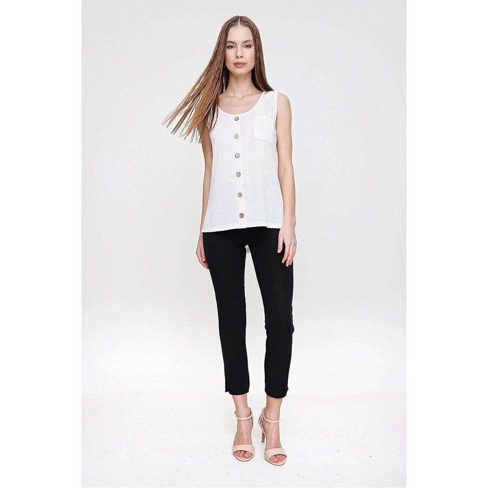 Pasaklı Giyim Pasaklı Giyim Kadın Örme Bluz Ekru - Premium Kadın Giyim