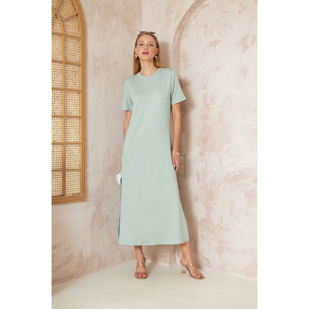 Pasaklı Giyim Pasaklı Giyim Kadın Omzu Düğmeli Mint - Premium Kadın Giyim