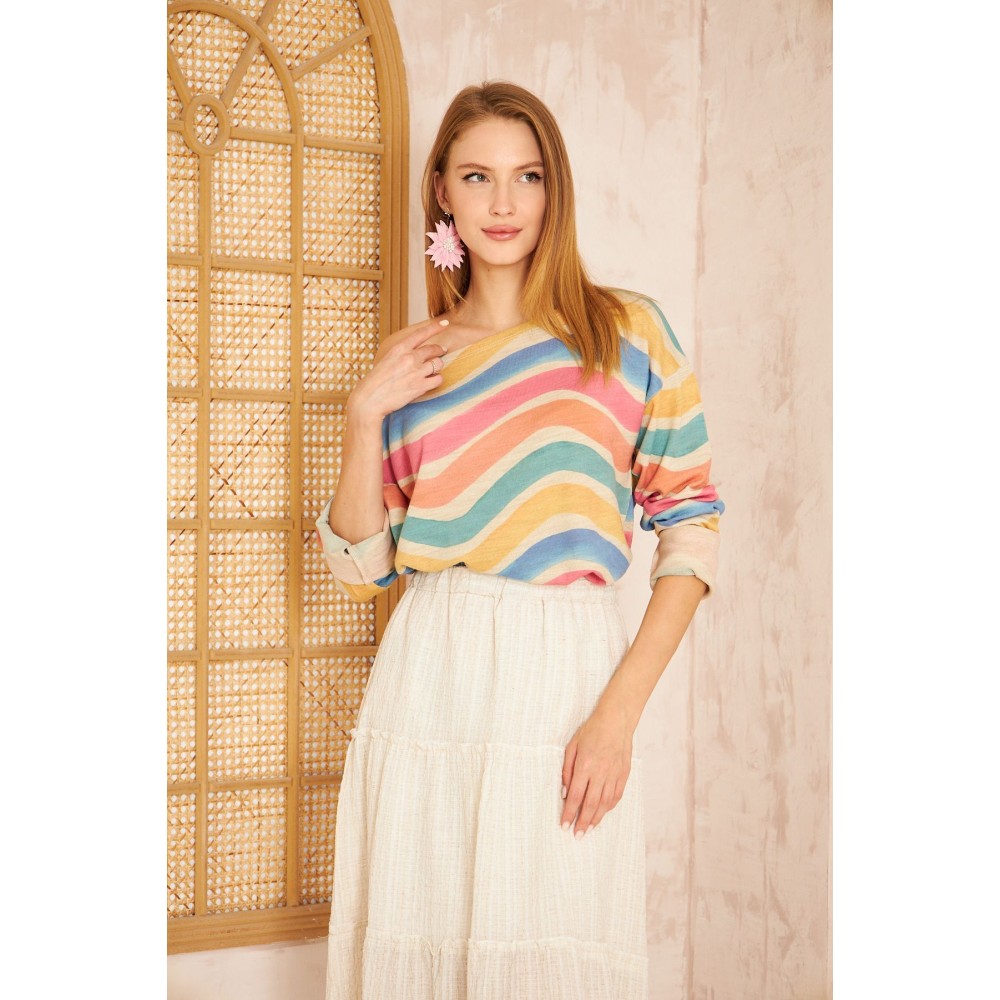 Pasaklı Giyim Pasaklı Giyim Kadın Akrilik Kazak Gökkuşağı - Premium Kadın Giyim