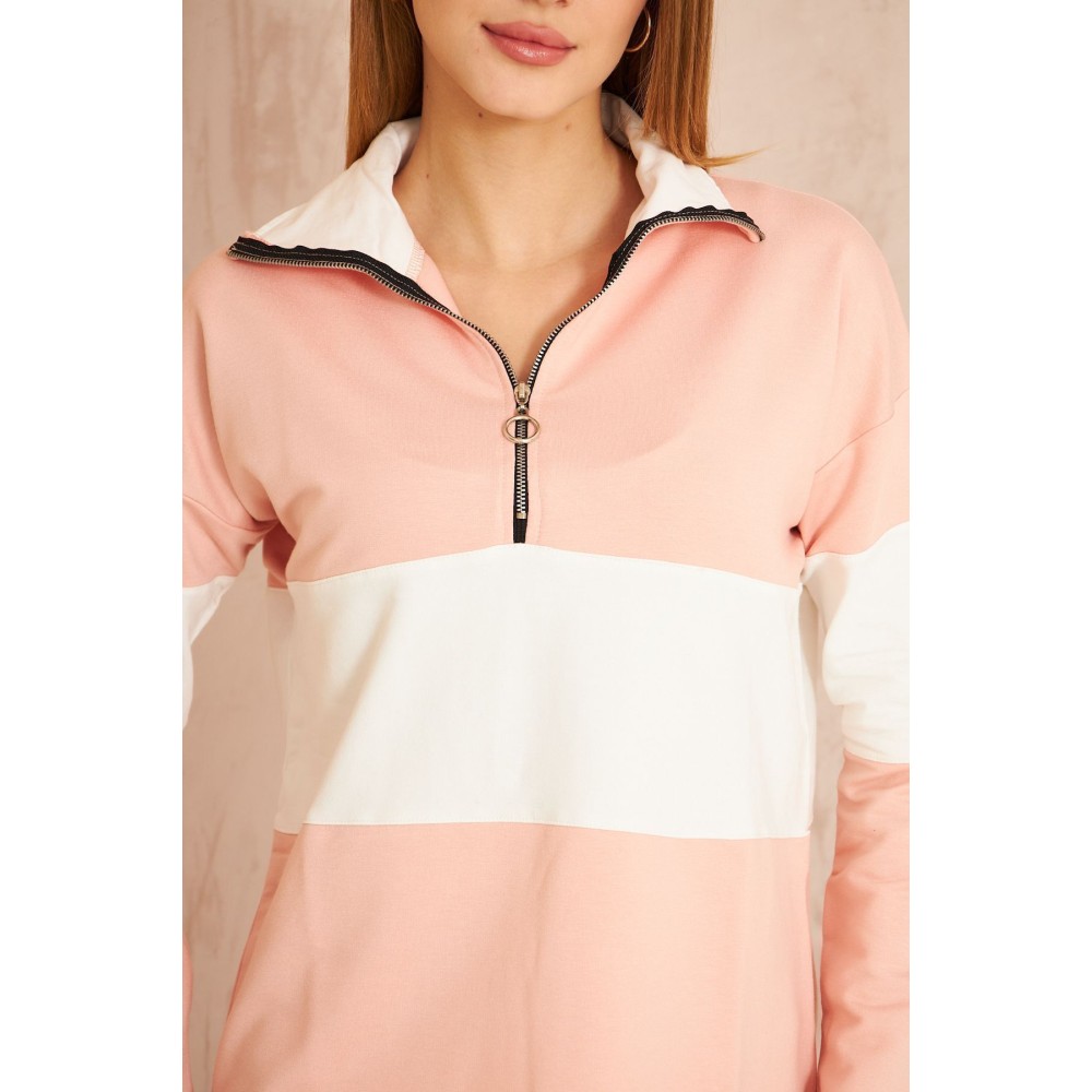 Pasaklı Giyim Pasaklı Giyim Kadın Sweatshirt Pudra - Premium Kadın Giyim