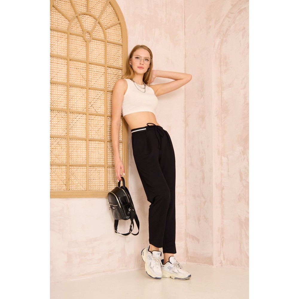 Pasaklı Giyim Pasaklı Giyim Kadın Bilek Boy Pantolon-Eşorfman, Siyah - Premium Kadın Giyim