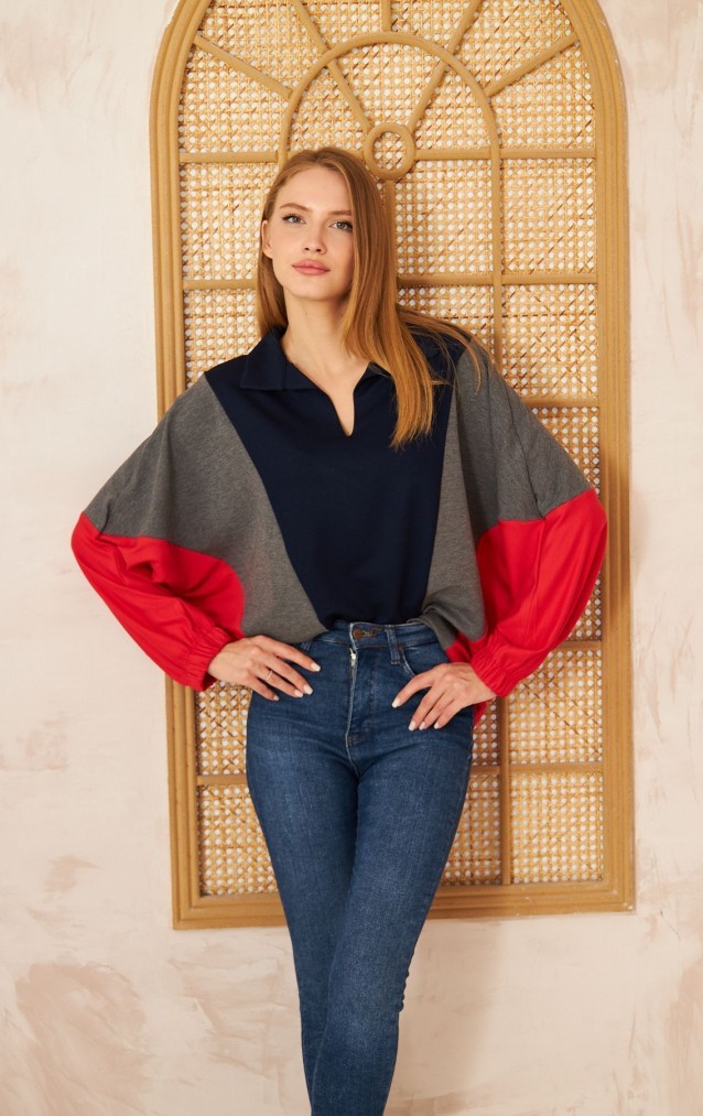 Pasaklı Giyim Kadın Polo Yaka Sweatshirt 3473270 Laci