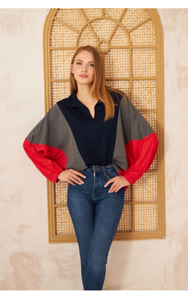 Pasaklı Giyim Kadın Polo Yaka Sweatshirt 3473270 Laci