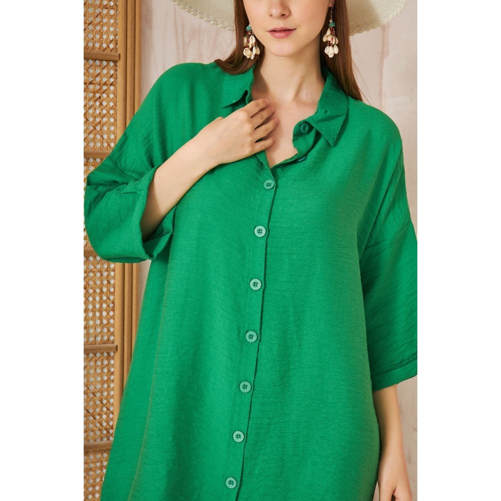 Pasaklı Giyim Pasaklı Giyim Kadın Tunik Elbise Yeşil - Premium Kadın Giyim