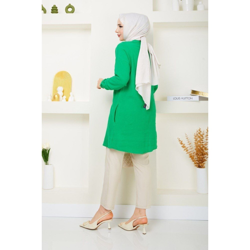 Pasaklı Giyim Pasaklı Giyim Kadın Müslin Tunik Gömlek Benetton - Premium Kadın Giyim