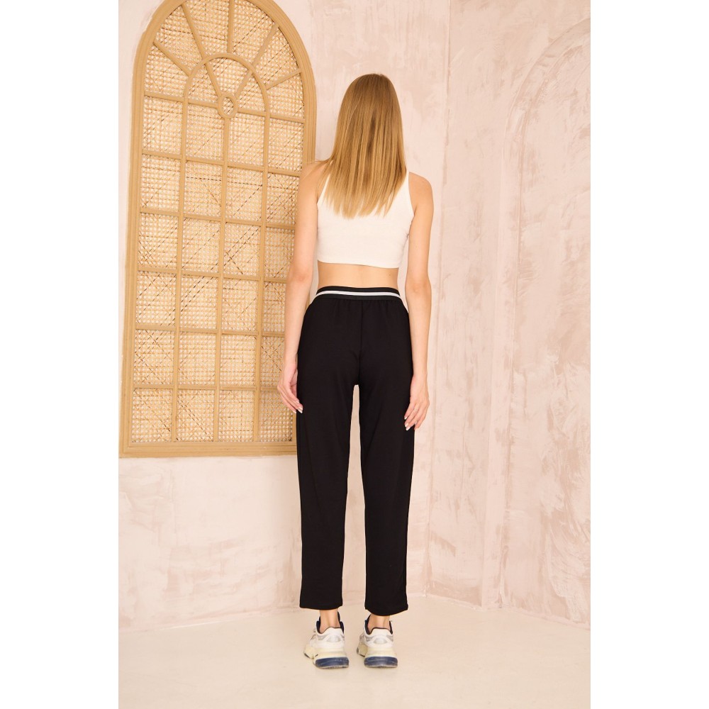 Pasaklı Giyim Pasaklı Giyim Kadın Bilek Boy Pantolon-Eşorfman, Siyah - Premium Kadın Giyim