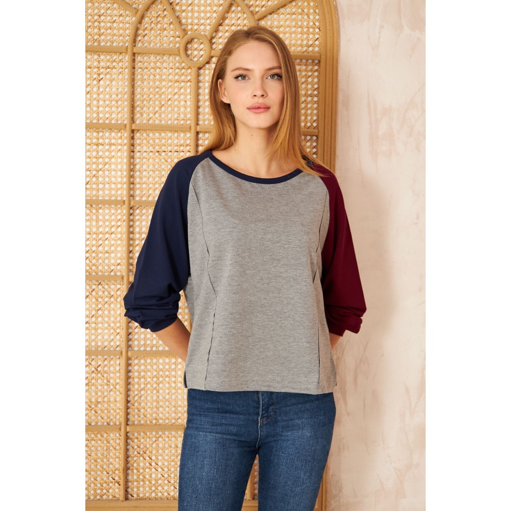 Pasaklı Giyim Pasaklı Giyim Kadın Sweatshirt Gri - Premium Kadın Giyim