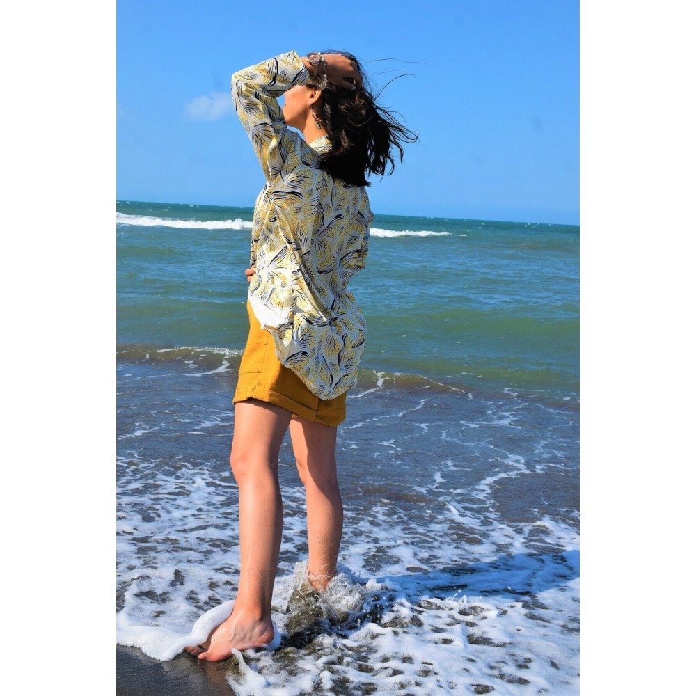 Pasaklı Giyim Pasaklı Giyim Kadın Şort Hardal - Premium Kadın Giyim