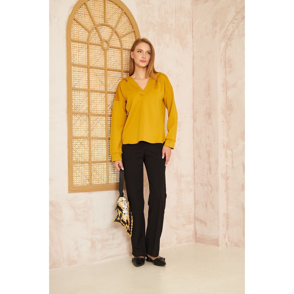 Pasaklı Giyim Pasaklı Giyim Kadın Kapüşonlu Sweatshirt Hardal - Premium Kadın Giyim