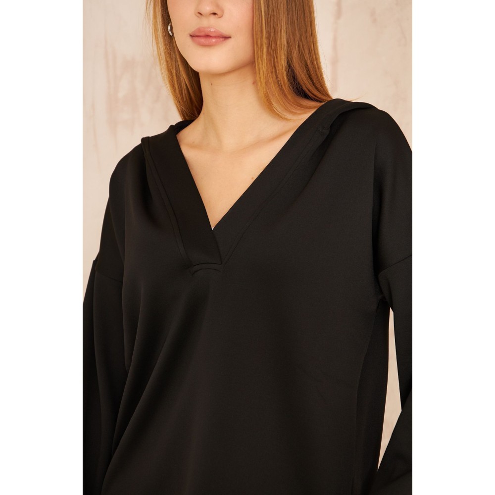 Pasaklı Giyim Pasaklı Giyim Kadın Kapüşonlu Sweatshirt Siyah - Premium Kadın Giyim