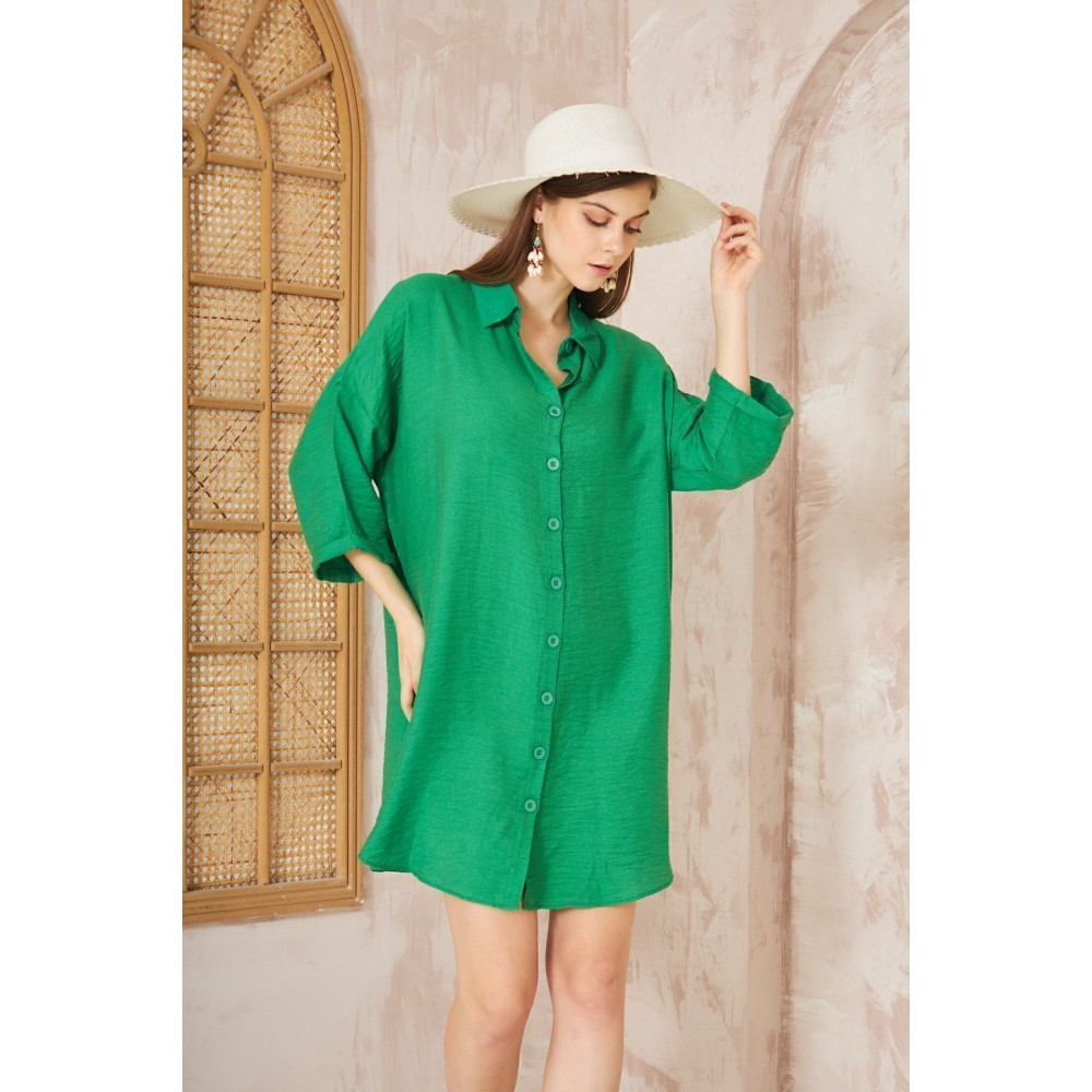 Pasaklı Giyim Pasaklı Giyim Kadın Tunik Elbise Yeşil - Premium Kadın Giyim