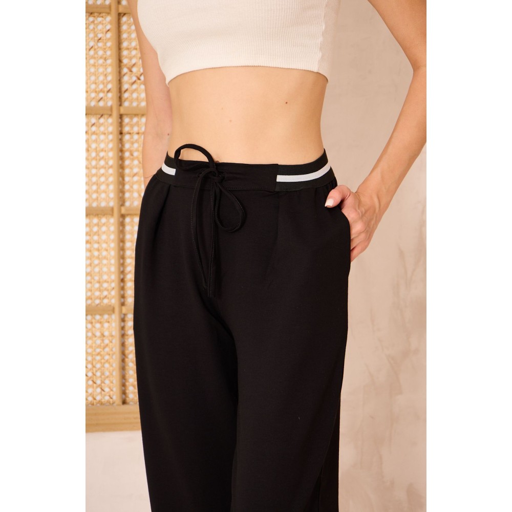 Pasaklı Giyim Pasaklı Giyim Kadın Bilek Boy Pantolon-Eşorfman, Siyah - Premium Kadın Giyim