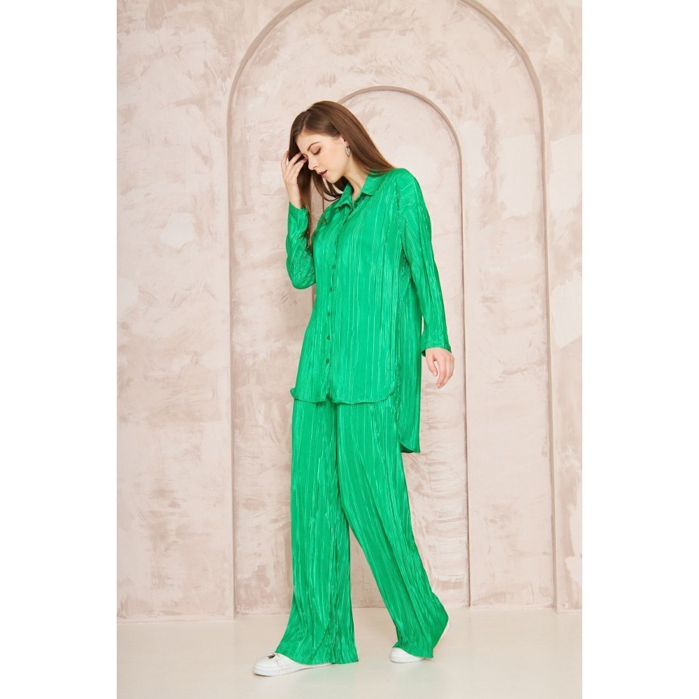 Pasaklı Giyim Pasaklı Giyim kadın Piliseli Bürümcük Pantolon Tunik Alt Üst Takım Benetton - Premium Kadın Giyim