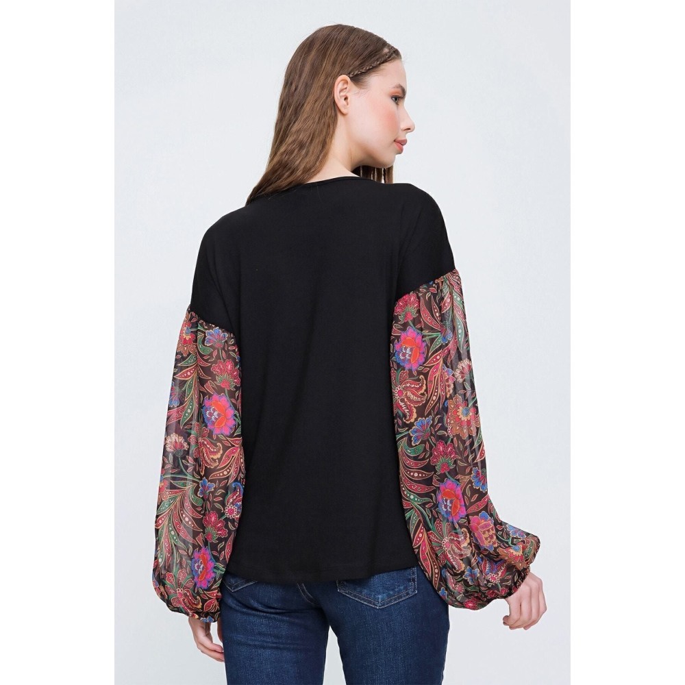 Pasaklı Giyim Pasaklı Giyim Kadın Kolları Şifon Bluz - Premium Kadın Giyim