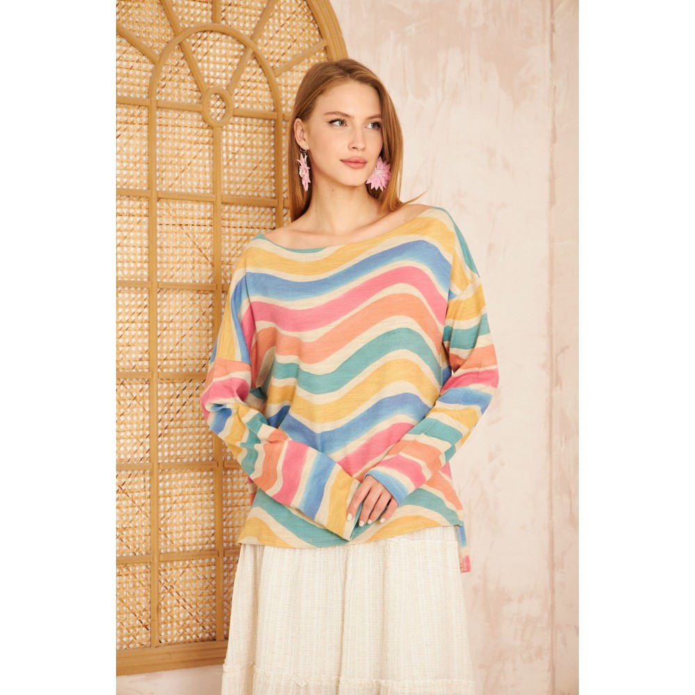 Pasaklı Giyim Pasaklı Giyim Kadın Akrilik Kazak Gökkuşağı - Premium Kadın Giyim