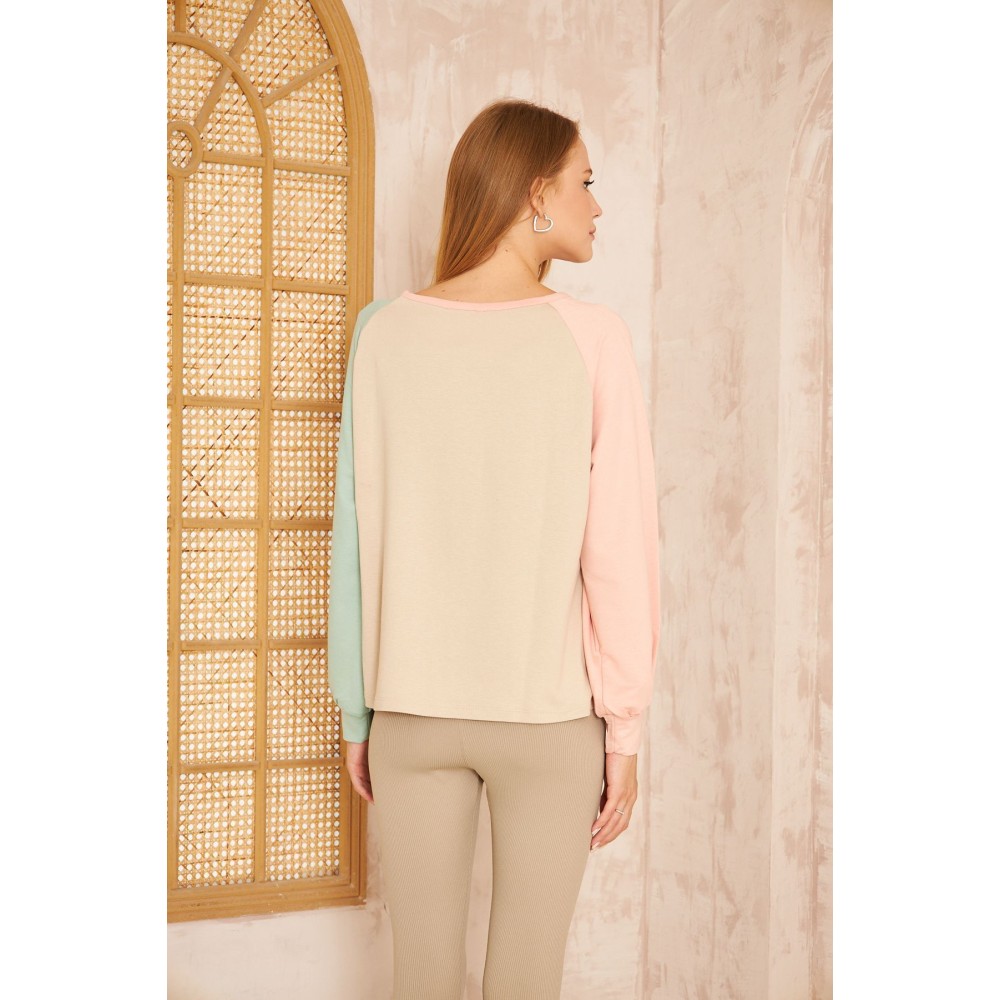 Pasaklı Giyim Pasaklı Giyim Kadın Sweatshirt Bej - Premium Kadın Giyim