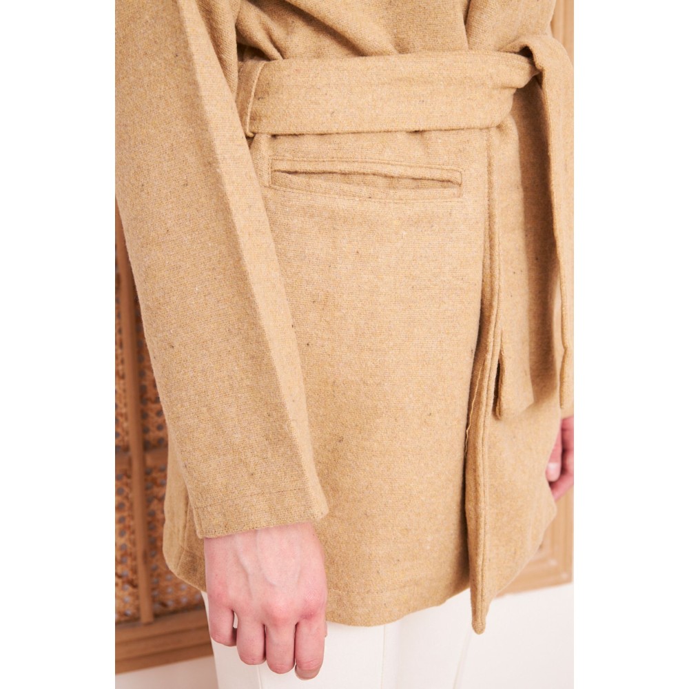 Pasaklı Giyim Pasaklı Giyim Kadın Kaşe Kaban Camel - Premium Kadın Giyim