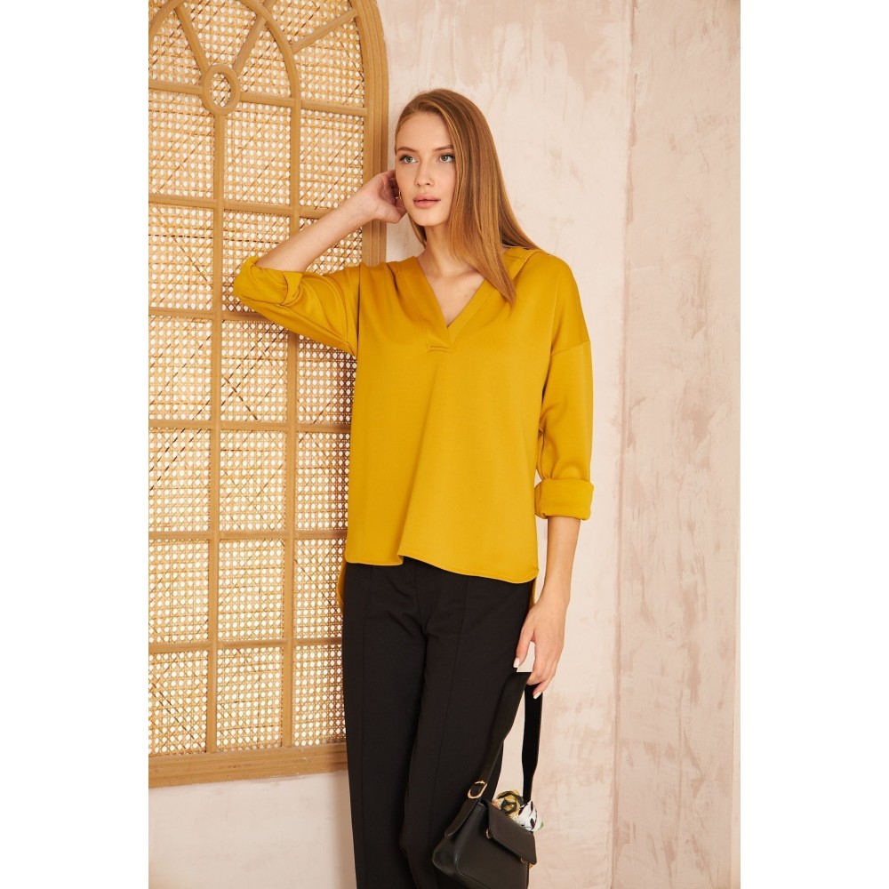 Pasaklı Giyim Pasaklı Giyim Kadın Kapüşonlu Sweatshirt Hardal - Premium Kadın Giyim