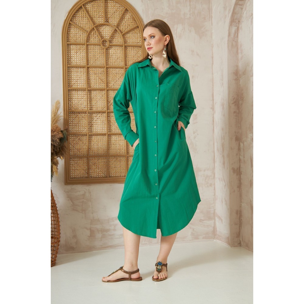 Pasaklı Giyim Pasaklı Giyim Kadın Poplin Oversize Tunik-Gömlek Elbise Benetton - Premium Kadın Giyim