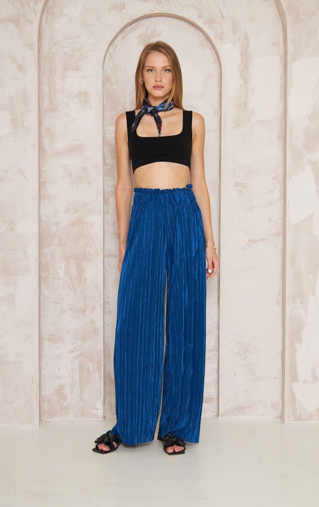 Pasaklı Giyim Bürümcük Örme Pantolon 3578160 İndigo