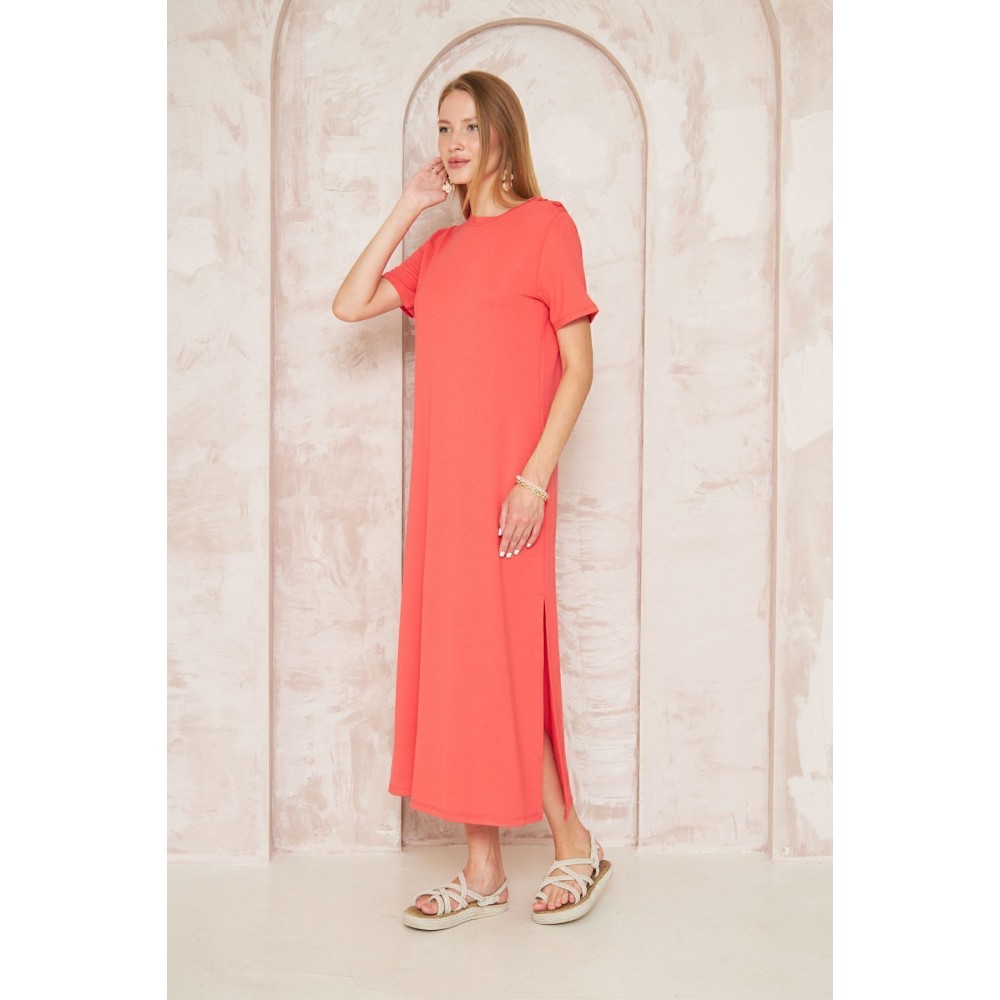 Pasaklı Giyim Pasaklı Giyim Kadın Omzu Düğmeli Mercan - Premium Kadın Giyim