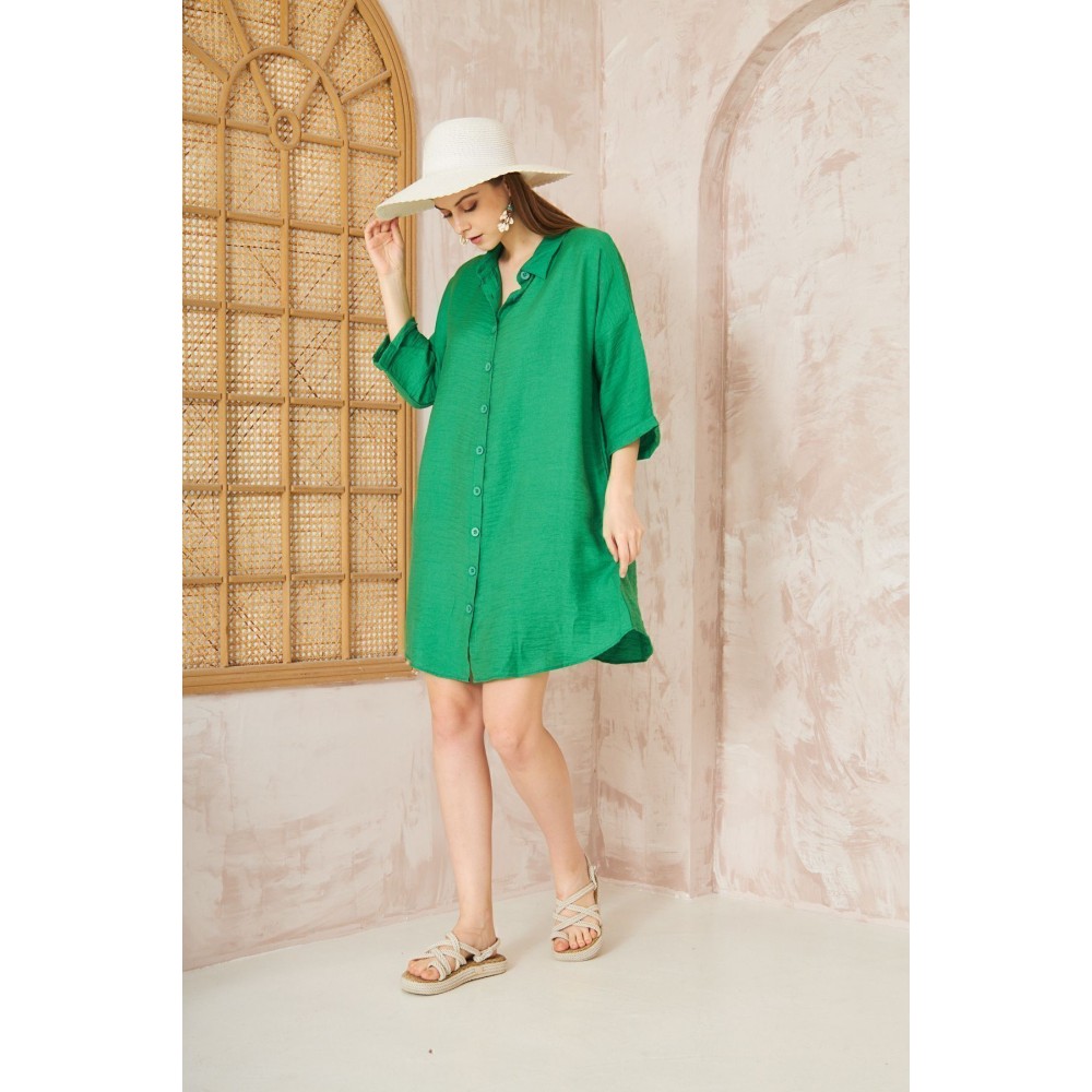 Pasaklı Giyim Pasaklı Giyim Kadın Tunik Elbise Yeşil - Premium Kadın Giyim