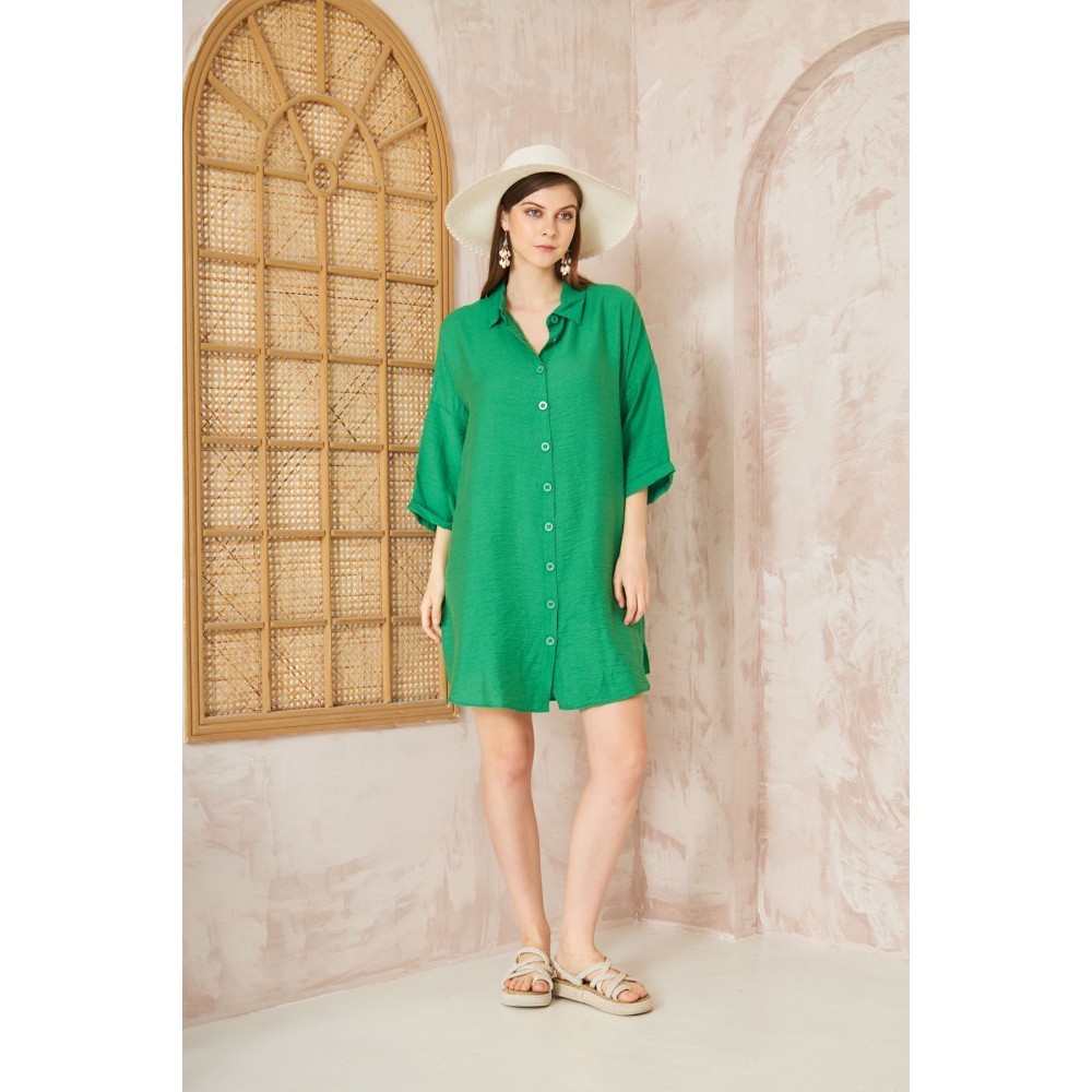 Pasaklı Giyim Pasaklı Giyim Kadın Tunik Elbise Yeşil - Premium Kadın Giyim