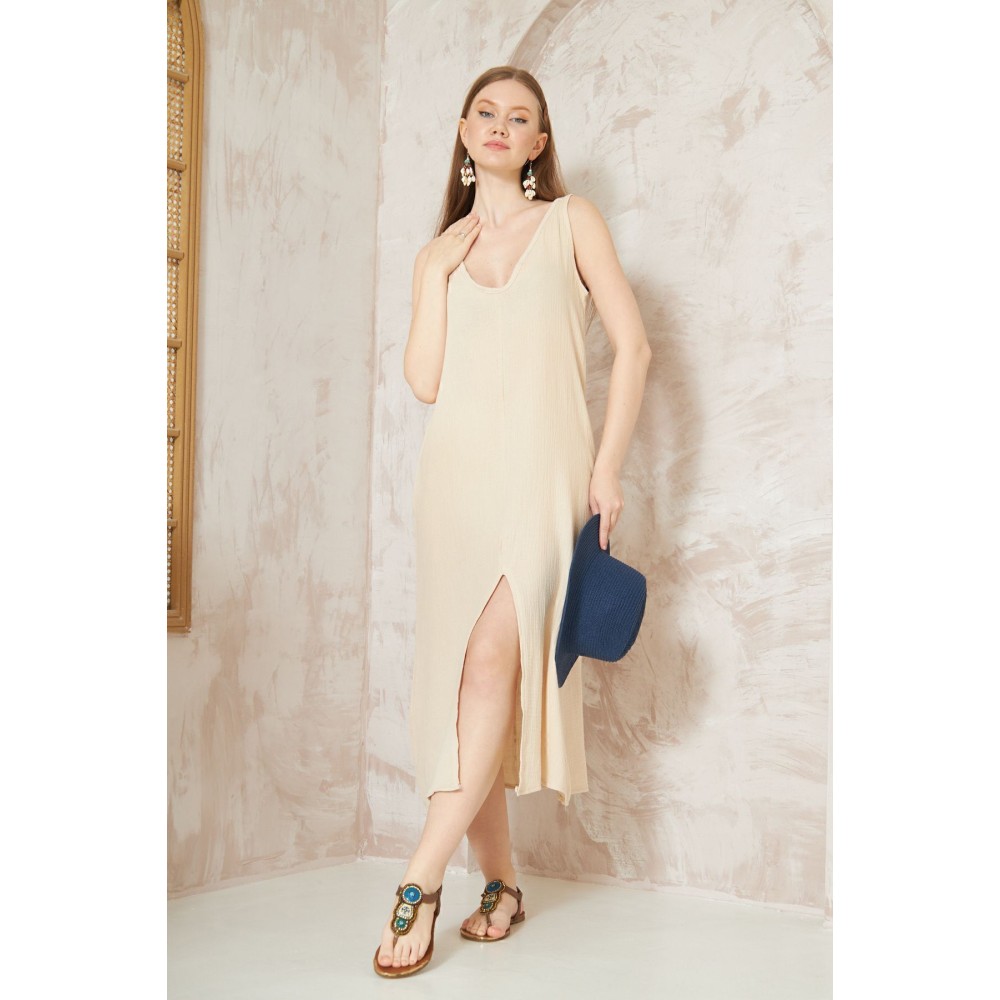 Pasaklı Giyim Pasaklı Giyim Kadın %100 Pamuk Müslin Elbise Taş - Premium Kadın Giyim