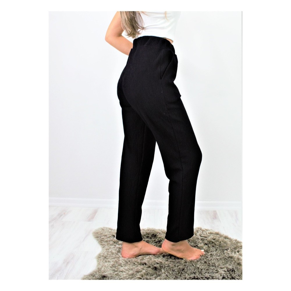 Pasaklı Giyim Pasaklı Giyim Yumuşak Doku Rahat Pantolon Siyah - Premium Kadın Giyim