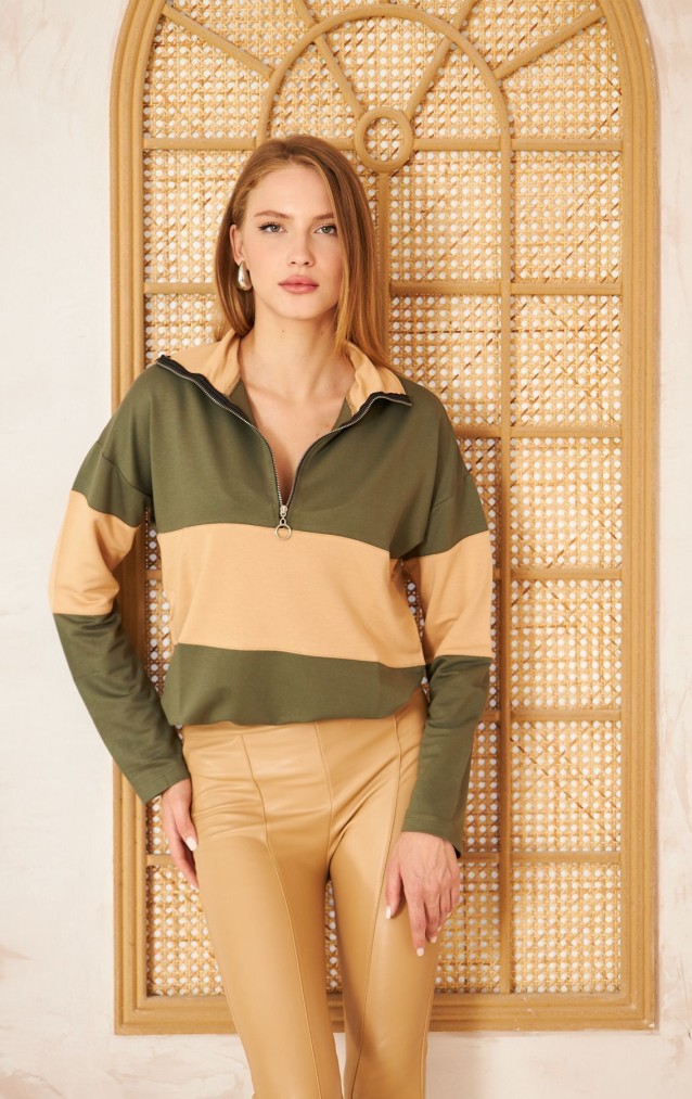 Pasaklı Giyim Kadın Sweatshirt 3471242 Haki