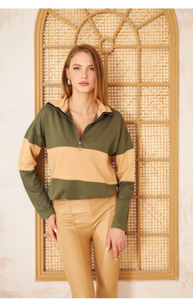 Pasaklı Giyim Kadın Sweatshirt 3471242 Haki
