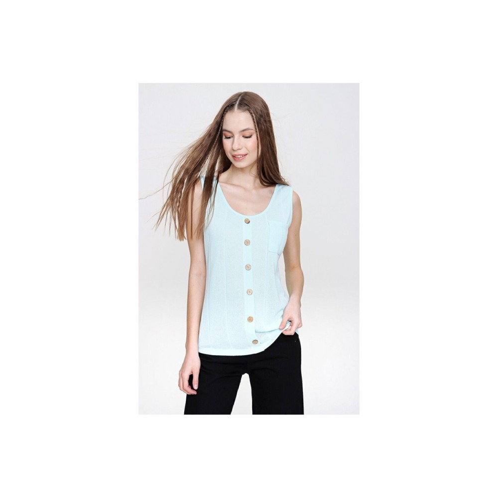 Pasaklı Giyim Pasaklı Giyim Kadın Örme Bluz Suyeşili - Premium Kadın Giyim