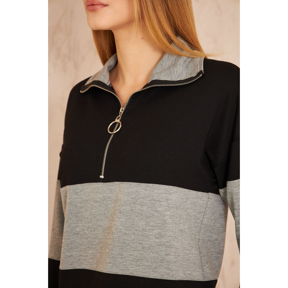 Pasaklı Giyim Pasaklı Giyim Kadın Sweatshirt Gri - Premium Kadın Giyim