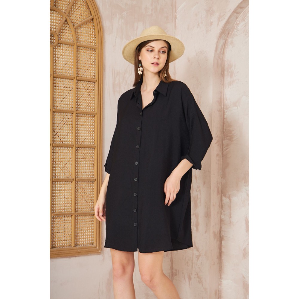 Pasaklı Giyim Pasaklı Giyim Kadın Tunik Elbise Siyah - Premium Kadın Giyim