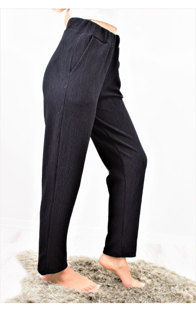 Pasaklı Giyim Yumuşak Doku Rahat Pantolon 3273210 Siyah