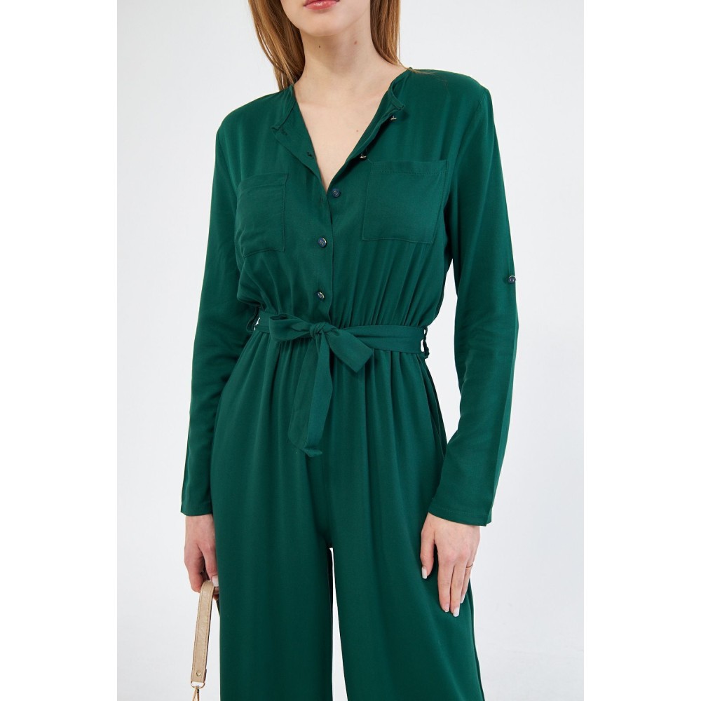 Pasaklı Giyim Pasaklı Giyim Kadın Viskon Tulum Zümrüt - Premium Kadın Giyim