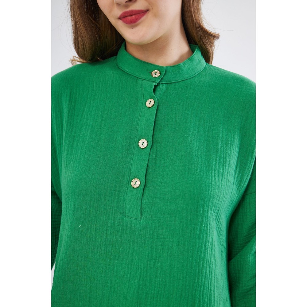 Pasaklı Giyim Pasaklı Giyim Kadın Müslin Tunik Gömlek Benetton - Premium Kadın Giyim