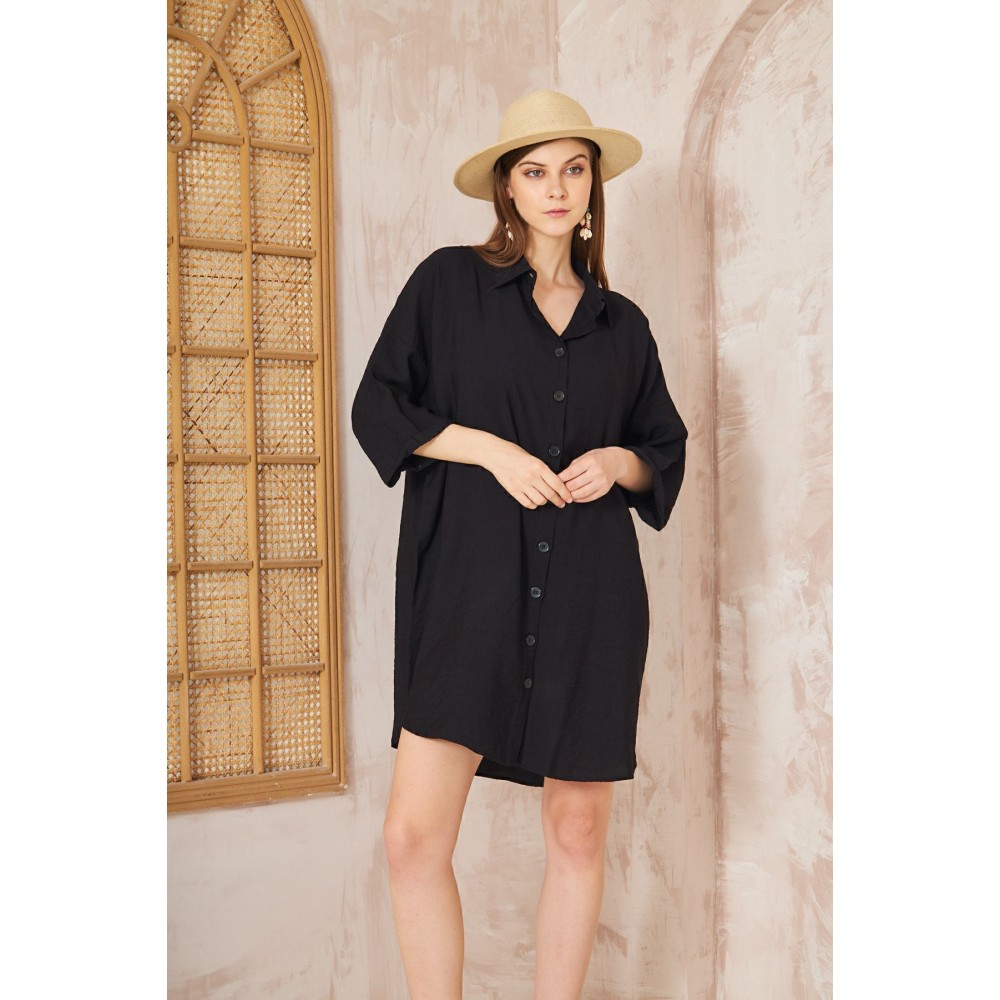 Pasaklı Giyim Pasaklı Giyim Kadın Tunik Elbise Siyah - Premium Kadın Giyim