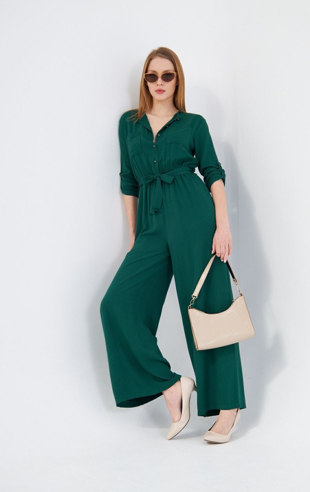 Pasaklı Giyim Kadın Viskon Tulum 3297500 Zümrüt