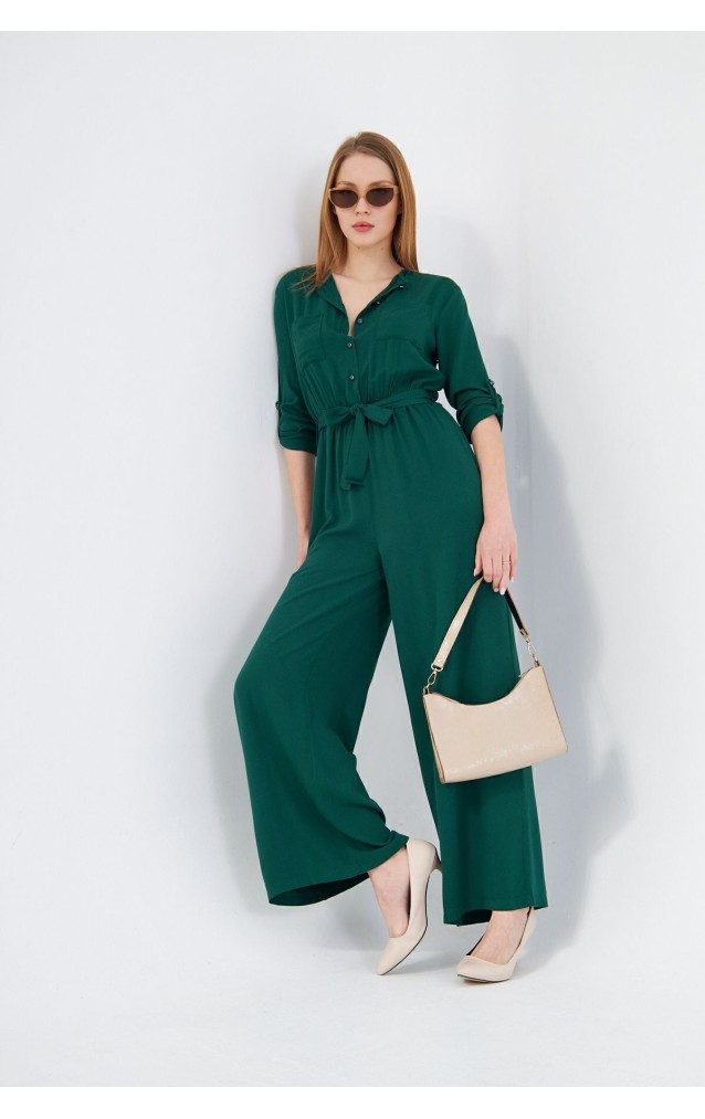 Pasaklı Giyim Kadın Viskon Tulum 3297500 Zümrüt