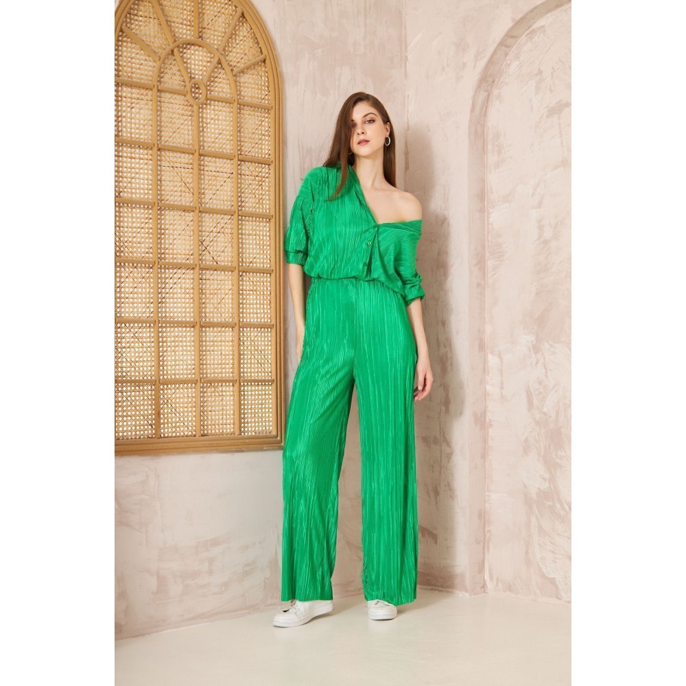 Pasaklı Giyim Pasaklı Giyim kadın Piliseli Bürümcük Pantolon Tunik Alt Üst Takım Benetton - Premium Kadın Giyim